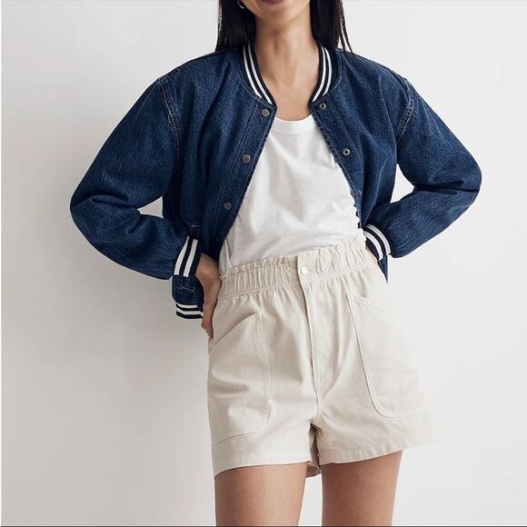 Madewell Denim Pull-On Paperbag Utility Shorts: Garment-Dyed Edition Size 29‎ - Picture 3 of 12